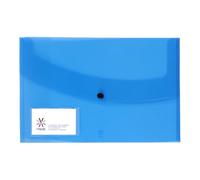 Viquel PROPYGLASS - Funda de plástico para documentos (A4, resistente con botón a presión, 35 x 23,5 cm, color azul translúcido