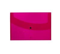 Viquel PROPYGLASS - Funda de plástico para documentos (A4, resistente con botón a presión, 35 x 23,5 cm, color rojo franboise translúcido