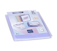 Viquel - Protección de documentos personalizable - Encuadernación A4 - Portafotos de 120 caras (60 bolsillos) Propysoft - Fundas transparentes y lisas - Morado translúcido