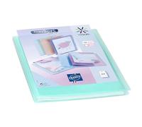 Viquel - Protector de documentos personalizable - Encuadernación A4 - Portavistas de 60 vistas (30 bolsas) Propysoft - Fundas transparentes y lisas - Verde translúcido