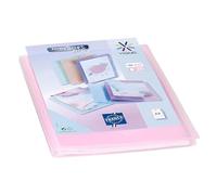 Viquel - Protector de documentos personalizable - Encuadernación A4 - Portavistas de 60 vistas (30 bolsillos) Propysoft - Fundas transparentes y lisas - Rosa translúcido