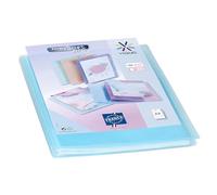 Viquel - Protector de documentos personalizable - Encuadernación A4 - Portavistas de 60 vistas (30 bolsillos) Propysoft - Fundas transparentes y lisas - Azul translúcido
