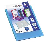 Viquel - Protector de documentos personalizable - Encuadernación A4 - Portavistas de 80 vistas (40 bolsillos) - Fabricado en Francia - Fundas de alta calidad - Azul translúcido