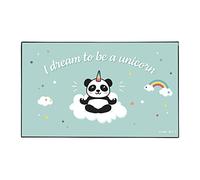Viquel - Protector de escritorio decorativo unicornio - Protector de escritorio infantil o adulto pandicorn - 59,5 x 36,2 cm - Verde