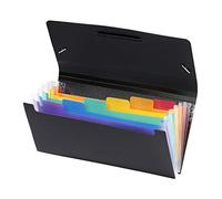 Viquel Rainbow Class - Carpeta de escritorio con 6 posiciones (organizador de escritorio extensible), diseño de cheque de plástico
