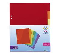 Viquel Separadores de plástico de 6 vías - A5 - Multicolor