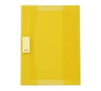 Viquel Strong Cover - Protector de cuaderno a4 amarillo de plástico de alta calidad - Parte trasera reforzada - Con solapas de marcapáginas