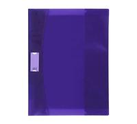 Viquel Strong Cover - Protector de cuaderno A4 de plástico morado - Calidad superior - Reverso reforzado - Con solapas marcadores