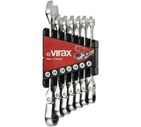 Virax 310325 - Juego de 7 llaves de carraca con cabeza flexible de 180 grados, d8-9-10-11-12-13-17 mm