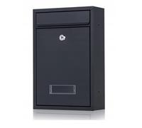 Virone Bali Buzon Exterior de Acero Galvanizado con Placa De Identificación y Llave (Antracita)