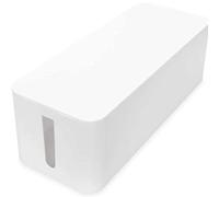 Virone CB-1 Organizador de Cables con Ranuras de ventilación y Suelo Antideslizante tamaño: 407/134 / 154 mm (Blanco)