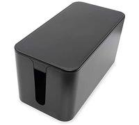 Virone CB-1 Organizador de Cables con Ranuras de ventilación y Suelo Antideslizante tamaño: 407/134 / 154 mm (Negro)