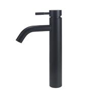 VirtuGro Grifo Lavabo Alto Grifo Baño Clásico de Acero Inoxidable Negro | Grifos para Lavabos de Baño Torneira Lavatorio Agua Fria y Caliente Disponible de Acero Inoxidable (Negro)