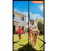 ViShawtek Mosquitera Puerta Magnetica Sin Taladrar 100x230cm Negro | Cortina Puerta, Mosquitera Con Iman, Mosquito Net, Adhesiva, Imantada, Para Puertas De Balcón, Exterior Y Terraza