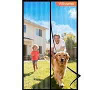 ViShawtek Mosquitera Puerta Magnetica Sin Taladrar 130x220cm Blanc | Cortina Puerta, Mosquitera Con Iman, Mosquito Net, Adhesiva, Imantada, Para Puertas De Balcón, Exterior Y Terraza