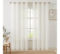 Visillo Jacquard Tramas con Ollaos, VD-5374, 140x265 cm, 97% Poliéster, Color Crudo, Camaltex Ecru