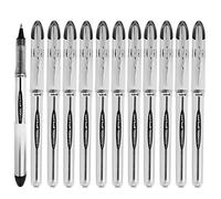 Vision (12 Pack) Elite Uni-ball Rollerball Pen Set Black Ink 0.8mm Bold Point Precise