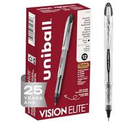 Vision Elite Roller Ball Stick Waterproof Pen, Black Ink, Bold, Sold as 1 Each