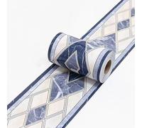 VisitRyl Cenefas Adhesivas para Cocina Baño Decorativas Mármol moderno azul 10cm X 1000cm Fácil Aplicación Resistente Agua