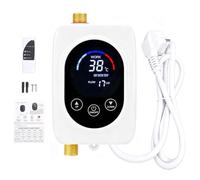 VISLONE Mini Calentador de Agua Eléctrico 3800 W, Pantalla LED, Mando (EU)