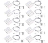 VISSQH 10pcs MC-38 Interruptor de láminas magnético, alarma, sensor de contacto para puerta o ventana de seguridad, cableado empotrable, NC Puerta Ventana Contacto，color blanco