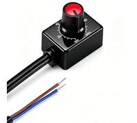 VISSQH 1piezas 0/1-10 V Atenuador LED Mini perilla LED Dimmer controlador interruptor giratorio PWM atenuación con tapa de botón para controlar la iluminación interior lámpara de crecimiento