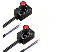VISSQH 2 piezas 0/1-10 V Mini perilla LED Dimmer Atenuador LED controlador interruptor giratorio PWM atenuación con tapa de botón para controlar la iluminación interior lámpara de crecimiento