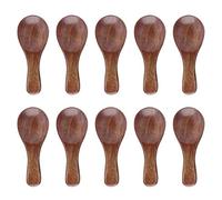 Vistreck 10 Mini Cucharas de Madera para Cocinar, Mezclar Condimentos, Aceites, Azúcar, café y té.