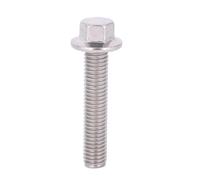 Vistreck 10 Pernos de Arandela de Cabeza Hexagonal con Brida Acero Inoxidable M8 para Uso Industrial (M8*25)
