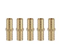 Vistreck Conector de Tubo de 2 Vías Recto con Púas Latón para Tubos 6/8/10/12/14/16/20 Mm (10mm(5 uds))