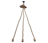 Vistreck Cordón de Luz Colgante de Cuerda Cáñamo Vintage 1,5 M con Base 3 Bombillas para Decoración del Hogar