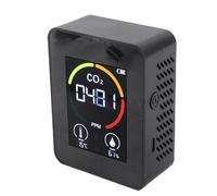 Vistreck Detector de CO2 con Monitoreo Rápido en Tiempo Real (Black) | Diseño compacto, ideal para invernaderos, detección precisa de CO2 y carga USB sencilla.