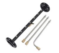Vistreck Limpiador de Chasis de Lavadora a Presión 4000 PSI, Escoba Agua 2 en 1 para Debajo del Coche con 3 Varillas Extensión para una Limpieza Eficaz (7 Hoyos)
