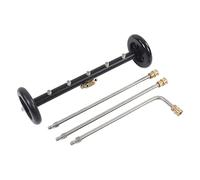 Vistreck Limpiador de Chasis de Lavadora a Presión 4000 PSI, Escoba Agua 2 en 1 para Debajo del Coche con 3 Varillas Extensión para una Limpieza Eficaz (5 Agujeros)