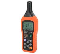 Vistreck PEAKMETER PM6508 Medidor Digital de Humedad y Temperatura con Retroiluminación, Medición de Punto Rocío y Bulbo Húmedo
