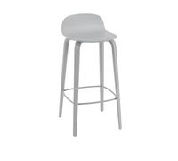 Visu Taburete de Bar con Base de Madera Gris AL 88,5