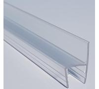 VisuAllglass - Junta para cortina de cristal, Repuesto universal transparente de 2 m Para cristales de 6-8-10 mm Válido perfil de ducha - mampara corredera y plegable (Junta h minúscula 10 mm)