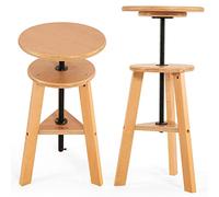 VISWIN Taburete de Madera de Haya Regulable 48-65 cm para Artistas, Pintura y Dibujo - Silla para Artstudio, Bar, Oficina