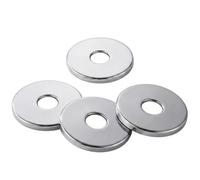 Visxcnu 4 Piezas Embellecedor para Grifo Plano, Modelo C12, Diámetro 80mm, Acabado Acero Inoxidable, Cubre Tubos y Agujeros de Pared, Para Grifos y Válvulas de Ángulo, Plateado