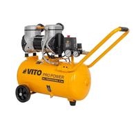 Vito - Compresor de aire portátil silencioso 24L 2CV / 1,5 kW inflador neumáticos para coche, astillero sin aceite, 8 bar