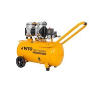 VITO - Compresor de aire silencioso 50L 8 Bar 2CV 1,5 KW 115 Psi 236 L/min (sin aceite