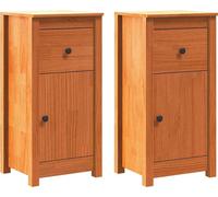 Vitrina 2 pcs Marrón cera 39 x 34,5 x 80 cm