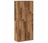 vidaXL Vitrina Madera Vieja 80 x 35 x 180 cm Madera contrachapada, Alta Elegante, aparador Rectangular, Unidad de Almacenamiento Moderna, Amplia y Funcional