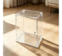 Vitrina acrílica, a prueba de polvo, para coleccionables, caja decorativa apilable, diseño sin costuras con puerta, ideal para artículos de 4 a 20 pulgadas