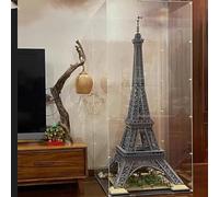 Vitrina acrílica compatible con Lego 10307 Torre Eiffel para coleccionar y proteger expositores, transparente, 60 x 60 x 155 cm (modelo no incluido) (2 mm)