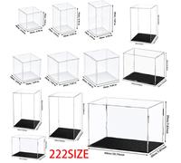 Vitrina acrílica de tamaño 222 para coleccionables, escaparate de protección de caja acrílica transparente para figuras de acción, juguetes organizadores 30x20cm height 15cm