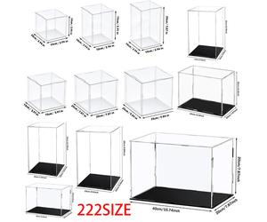 Vitrina acrílica de tamaño 222 para coleccionables, escaparate de protección de caja acrílica transparente para figuras de acción, juguetes organizadores 30x20cm height 20cm