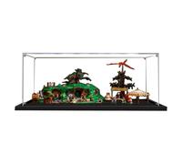 Vitrina acrílica para Lego 10354, vitrina transparente a prueba de polvo, modelo Collection Display Case (modelo no incluido) (base negra)