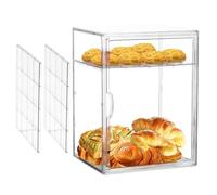 Vitrina acrílica, recipiente transparente grande ajustable de acrílico | Soporte para pan de encimera de cocina | para encimera de esquina, despensa, alimentos, sándwich, tostadas, pan, pan, bagel