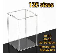 Vitrina acrílica transparente de 1 piezas, caja organizadora de encimera, soporte a prueba de polvo, escaparate de protección para figuras de acción, juguetes y coleccionables 20x15cm height20.5cm